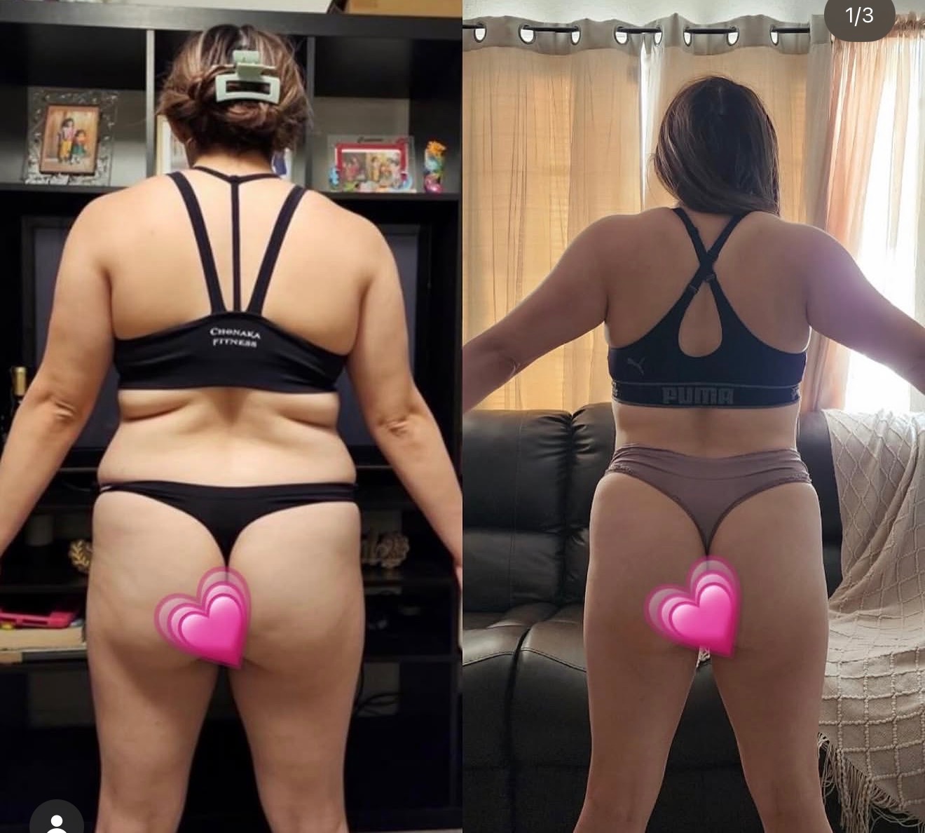 Before and after transformation result after 6 weeks — member 7