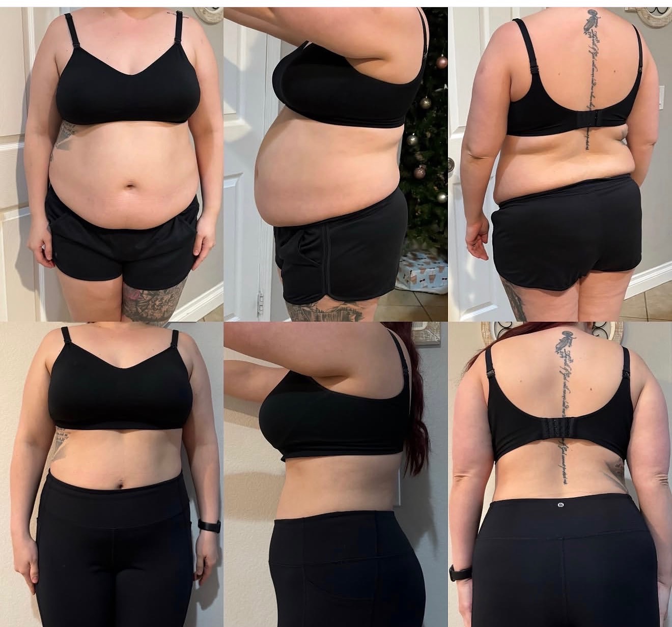 Before and after transformation result after 6 weeks — member 2
